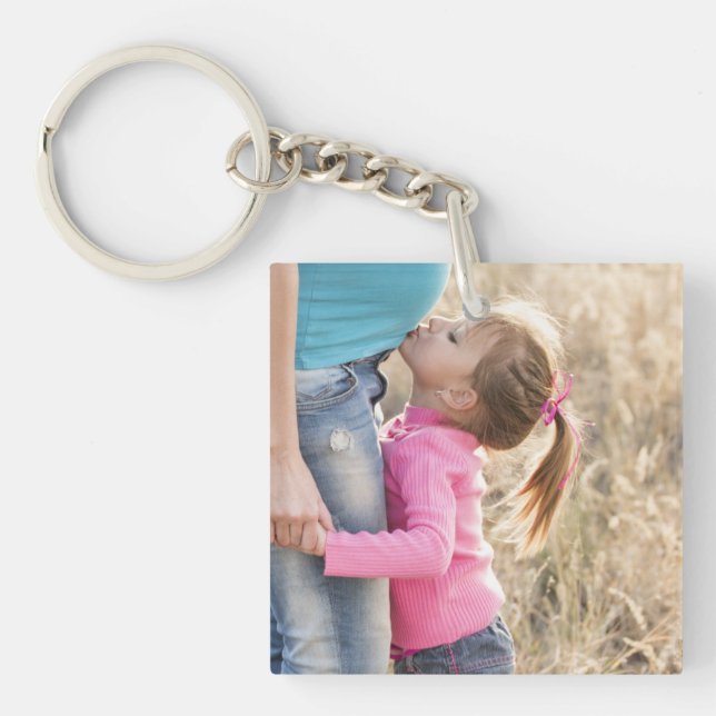 Create Your Own Double Sided 2 Photo Upload Pictur Key Ring (Front)