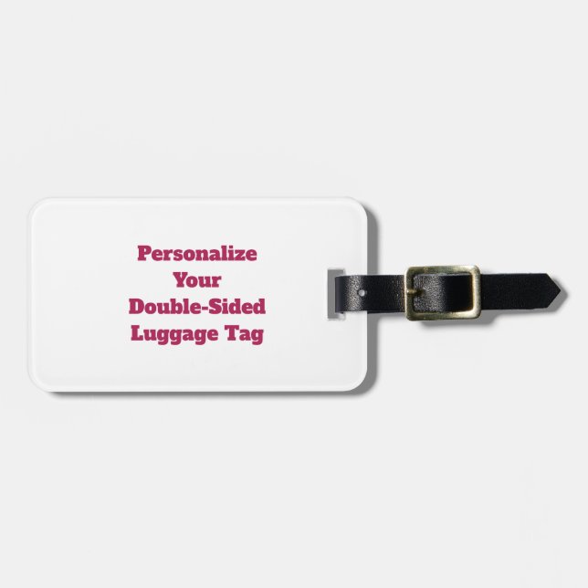Create Your Own Double-Sided Luggage Tag (Front Horizontal)
