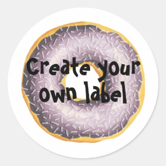 Create Your Own Doughnut Classic Round Sticker
