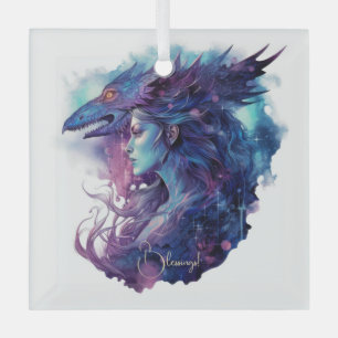 Create Your Own Dragon Goddess Glass Tree Decoration