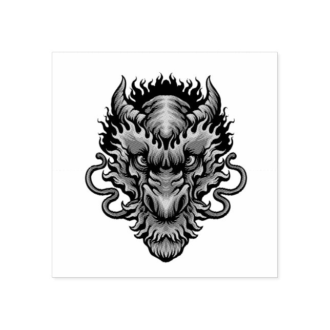 Create Your Own Dragon Head Rubber Stamp (Imprint)
