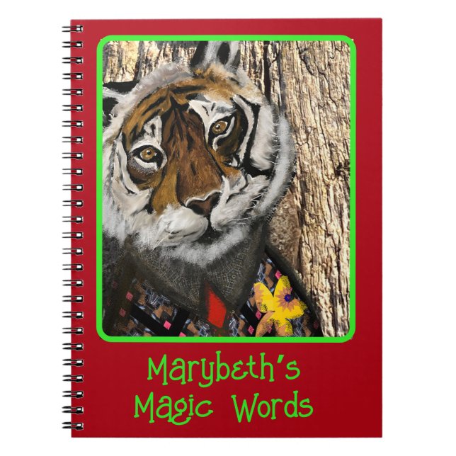 Create Your Own  Dressed up Tiger Magic Notebook (Front)