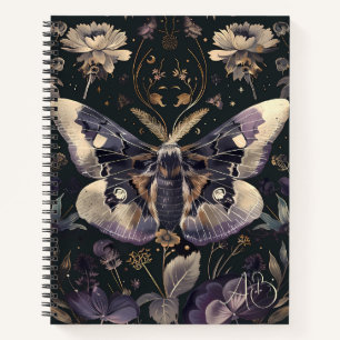 Create Your Own Dustly Purple Moth Gilded Garden Notebook