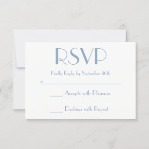 Create Your Own Dusty Blue and White RSVP