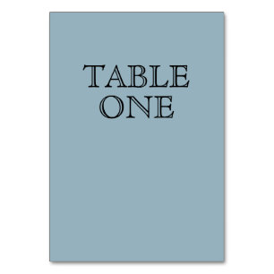 Create Your Own - Dusty Blue Table Number