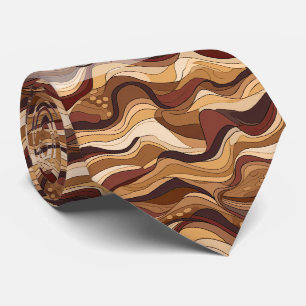 Create Your Own Earthen Waves Brown Tie