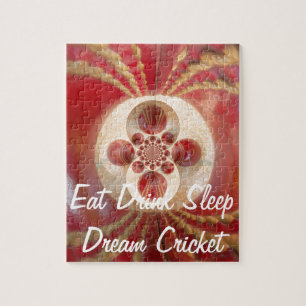 Create Your Own Eat Drink Sleep Dream Cricket Jigsaw Puzzle