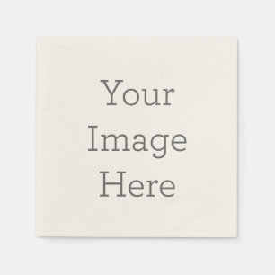 Create Your Own Ecru Cocktail Paper Napkin