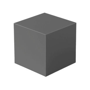 Create Your Own editable dark gray Cube