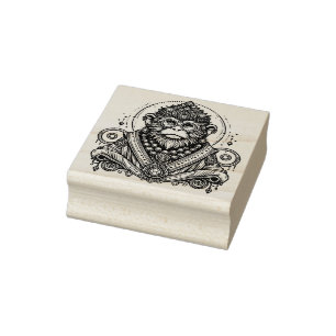 Create Your Own Elder Monkey Shaman Rubber Stamp