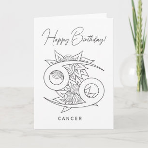 Create Your Own Elegant Black & White Cancer Holiday Card