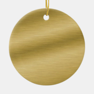 Create Your Own Elegant Brushed Gold Look Ceramic Ornament