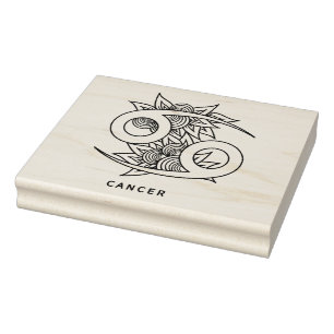 Create Your Own Elegant Cancer Zodiac Rubber Stamp