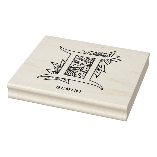 Create Your Own Elegant Gemini Zodiac Rubber Stamp (Stamp)