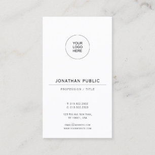 Create Your Own Elegant Glossy Paper Vertical Business Card