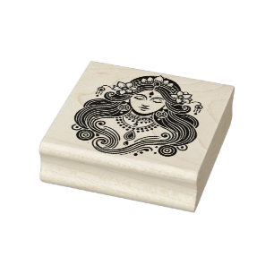 Create Your Own Elegant Goddess High Priestess Rubber Stamp