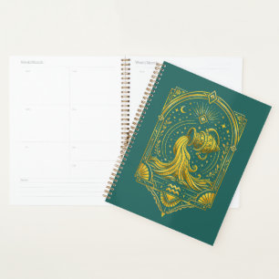 Create Your Own Elegant Gold Art Deco Aquarius Planner