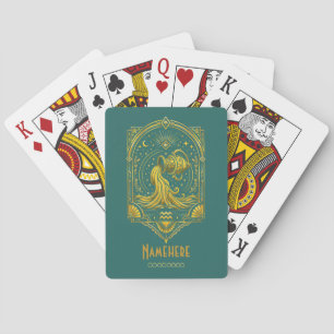 Create Your Own Elegant Gold Art Deco Aquarius Playing Cards