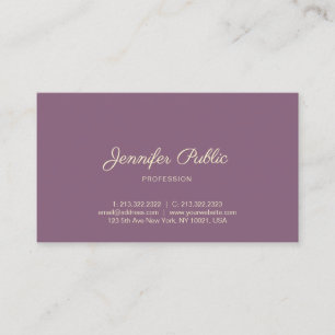 Create Your Own Elegant Handwritten Gold Script Business Card