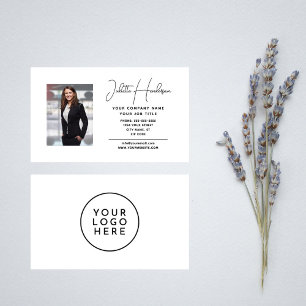 Create Your Own Elegant Logo Photo Modern Script Business Card