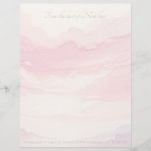 Create Your Own Elegant Marbled Pink Hills Scenic Custom Letterhead