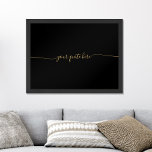 Create Your Own Elegant Minimalist Custom Quote Poster<br><div class="desc">Create your own custom quote wall art featuring your favourite inspirational saying, song lyric, bible verse or personalised text in minimalist script typography.</div>