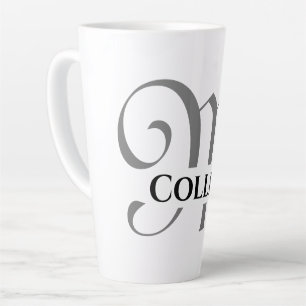 Create your own elegant name monogram latte mug