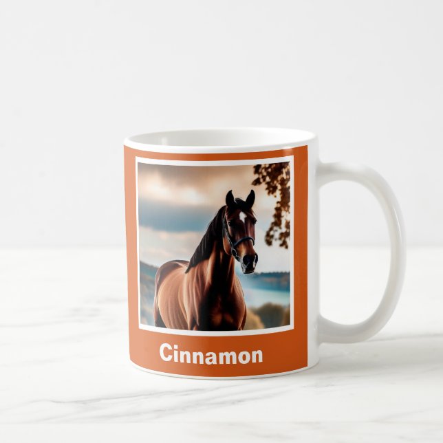 Create Your Own Elegant Personalised Horse Photo Coffee Mug (Right)