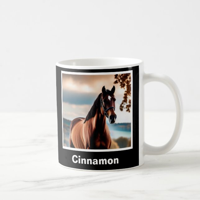 Create Your Own Elegant Personalised Horse Photo Coffee Mug (Right)