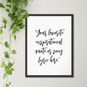 Create Your Own Elegant Script Calligraphy Quote Poster