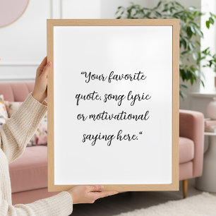 Create Your Own Elegant Script Custom Quote Poster