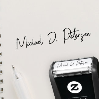 Create your own elegant signature name self-inking stamp