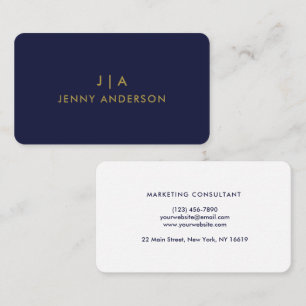 Create Your Own Elegant Simple Monogram Minimalist Business Card