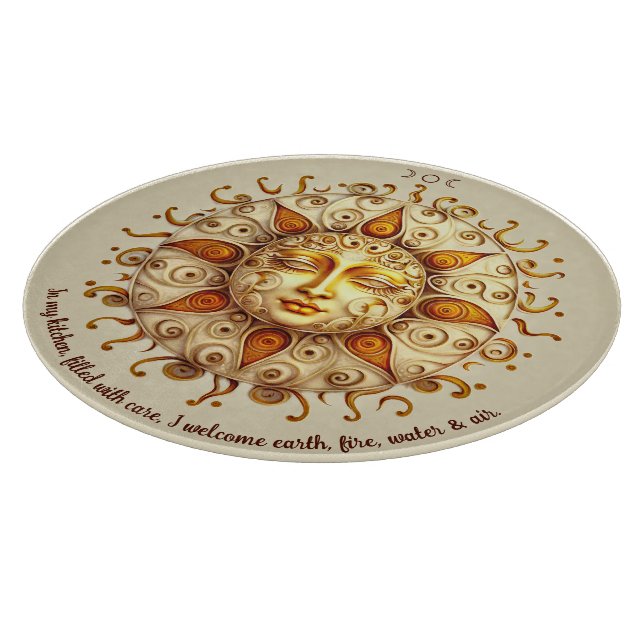 Create Your Own Elegant Steampunk Sun Cutting Board (Corner)