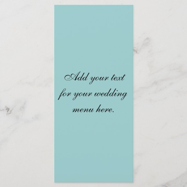 Create Your Own Elegant Wedding Menu Cards (Front)
