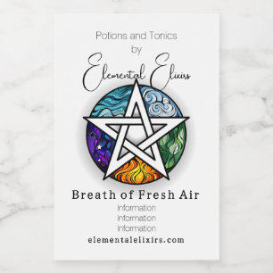 Create Your Own Elemental Pentacle Food Label