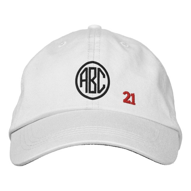 Create Your Own Embroidered Custom Monogram V21 Hat (Front)