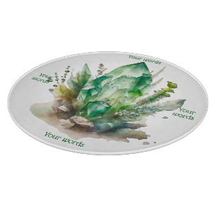 Create Your Own Emerald Green Crystals Cutting Board