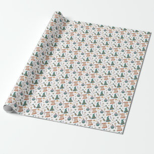 Create Your Own Emerald Green Witchy Brews Wrapping Paper