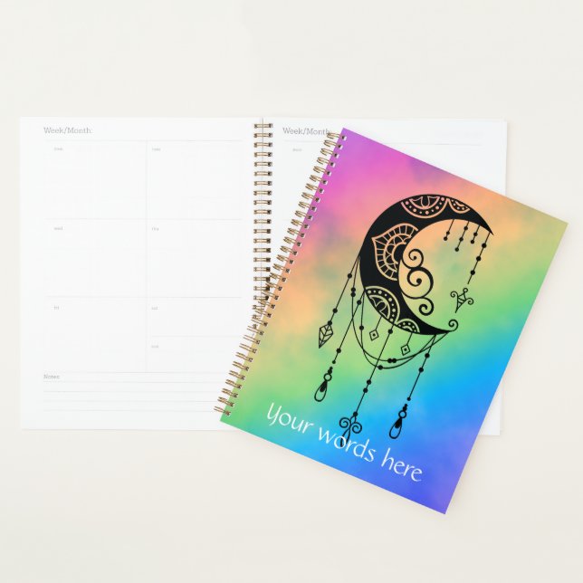 Create Your Own Enchanting Boho Moon Silhouette Planner (Display)