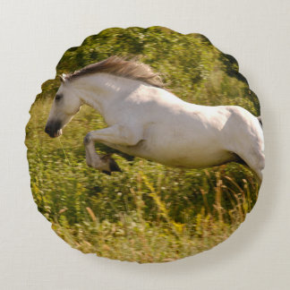 Create Your Own Equestrian Horse Photo Custom Round Cushion