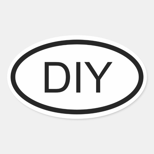 Create Your Own Euro Style Oval Sticker (Front)