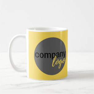 CREATE YOUR OWN EYE-CATCHING YELLOW BUSINESS LOGO COFFEE MUG