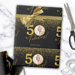 Create Your Own Fabulous Birthday Photo Invitation Wrapping Paper