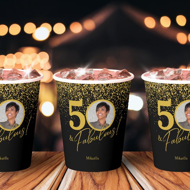 Create Your Own Fabulous Birthday Photo Paper Cups (Creator Uploaded)