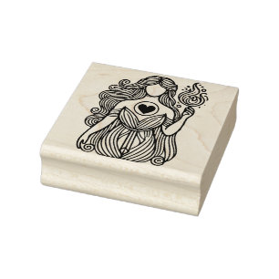 Create Your Own Faceless Love Goddess Rubber Stamp