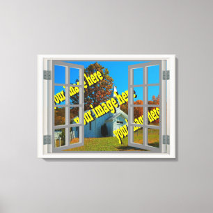 Create Your Own 🌿 Fake Window View Canvas Print