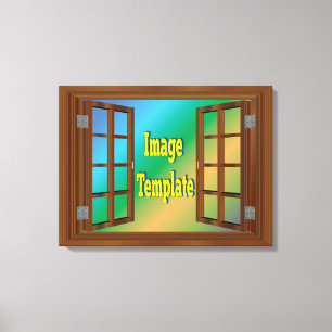 Create Your Own 🌿 Fake Window View Canvas Print
