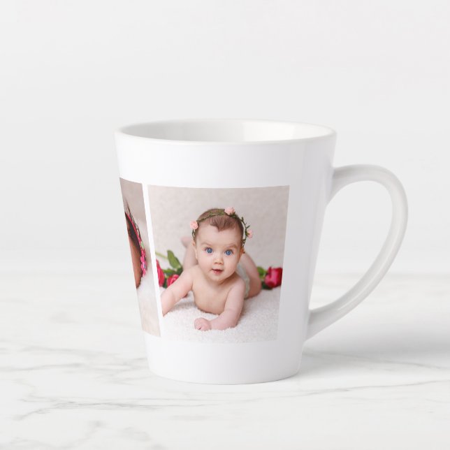 Create your Own Family Baby Photo Latte Mug (Right)