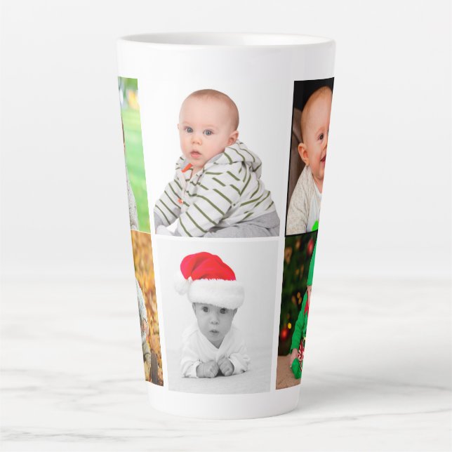 Create Your Own Family Baby Photo Latte Mug (Front)